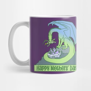 Happy Mothers Day Dragon Feeding Babies Mug